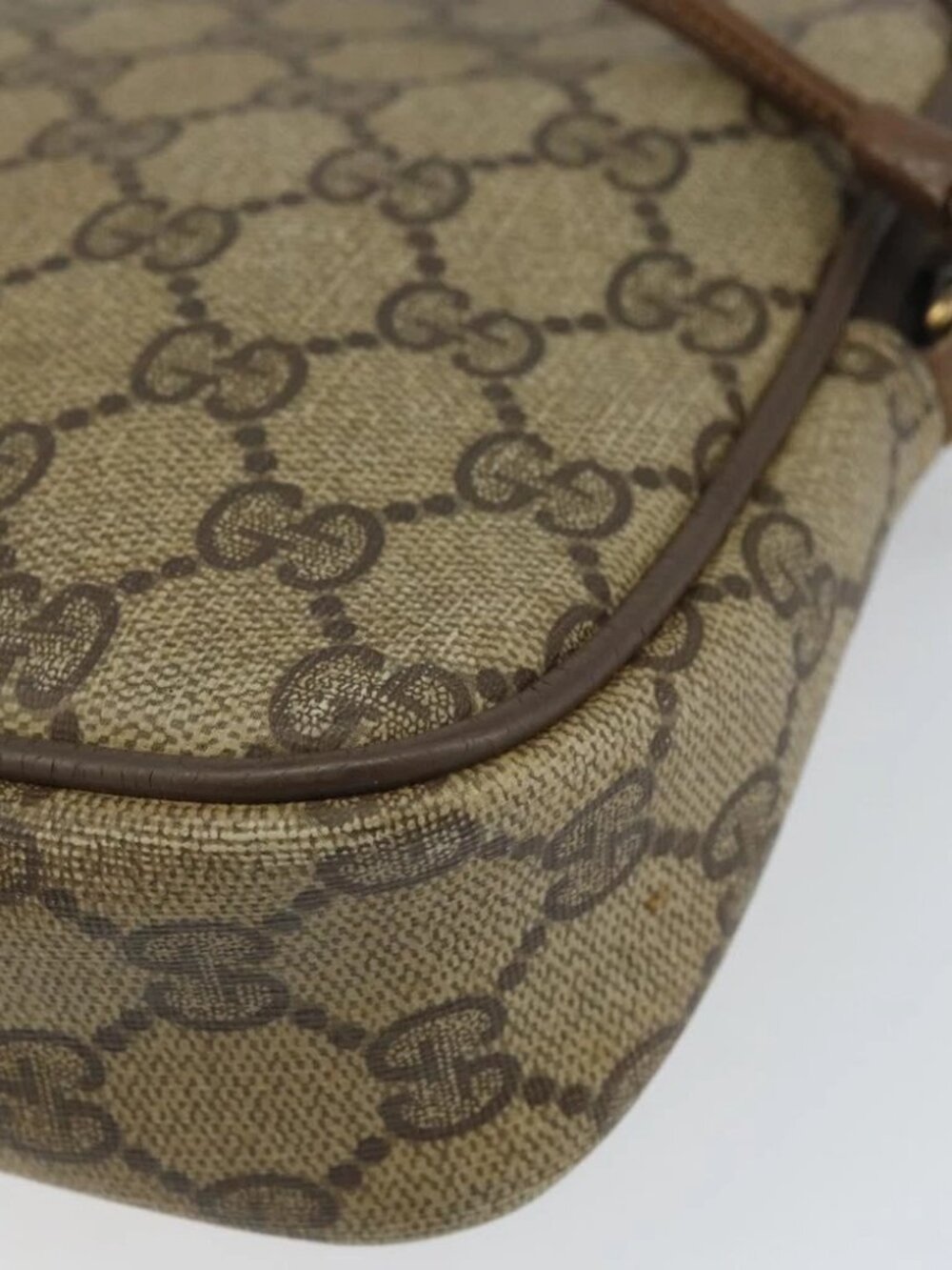 GUCCI GG Supreme Shoulder Bag PVC Beige Gold 56 02 068 Auth - Picture 8 of 15